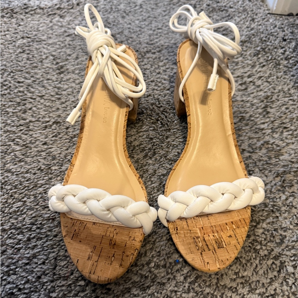 Elegant White‎ Braided Sandals